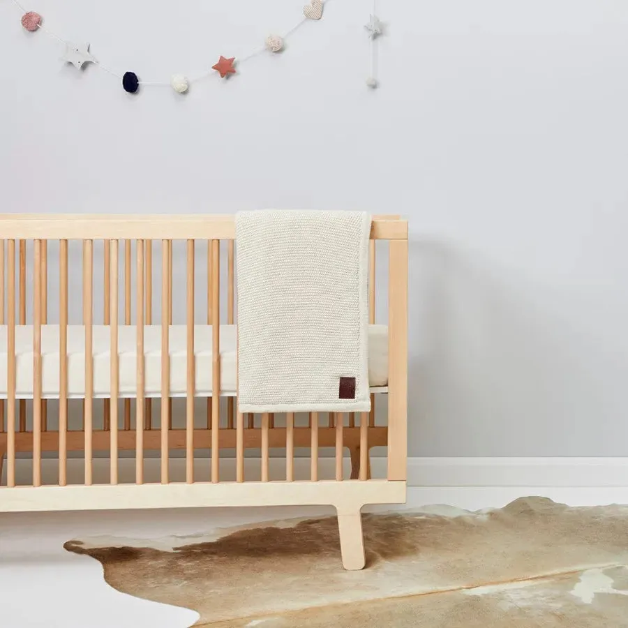 Snuz Organic Knitted Fleece Baby Blanket - Linen