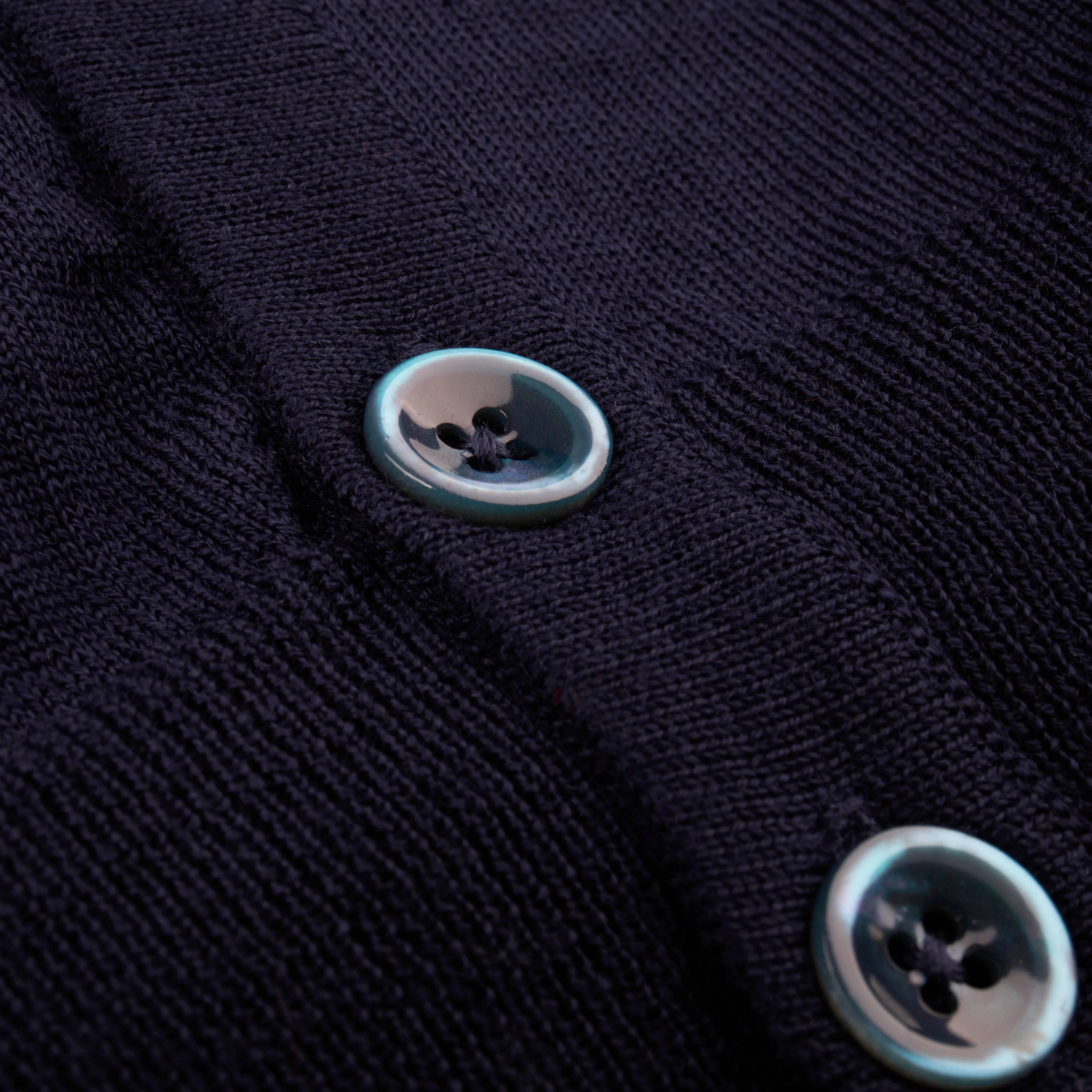 Stenströms Extrafine Merino Wool Cardigan - Navy