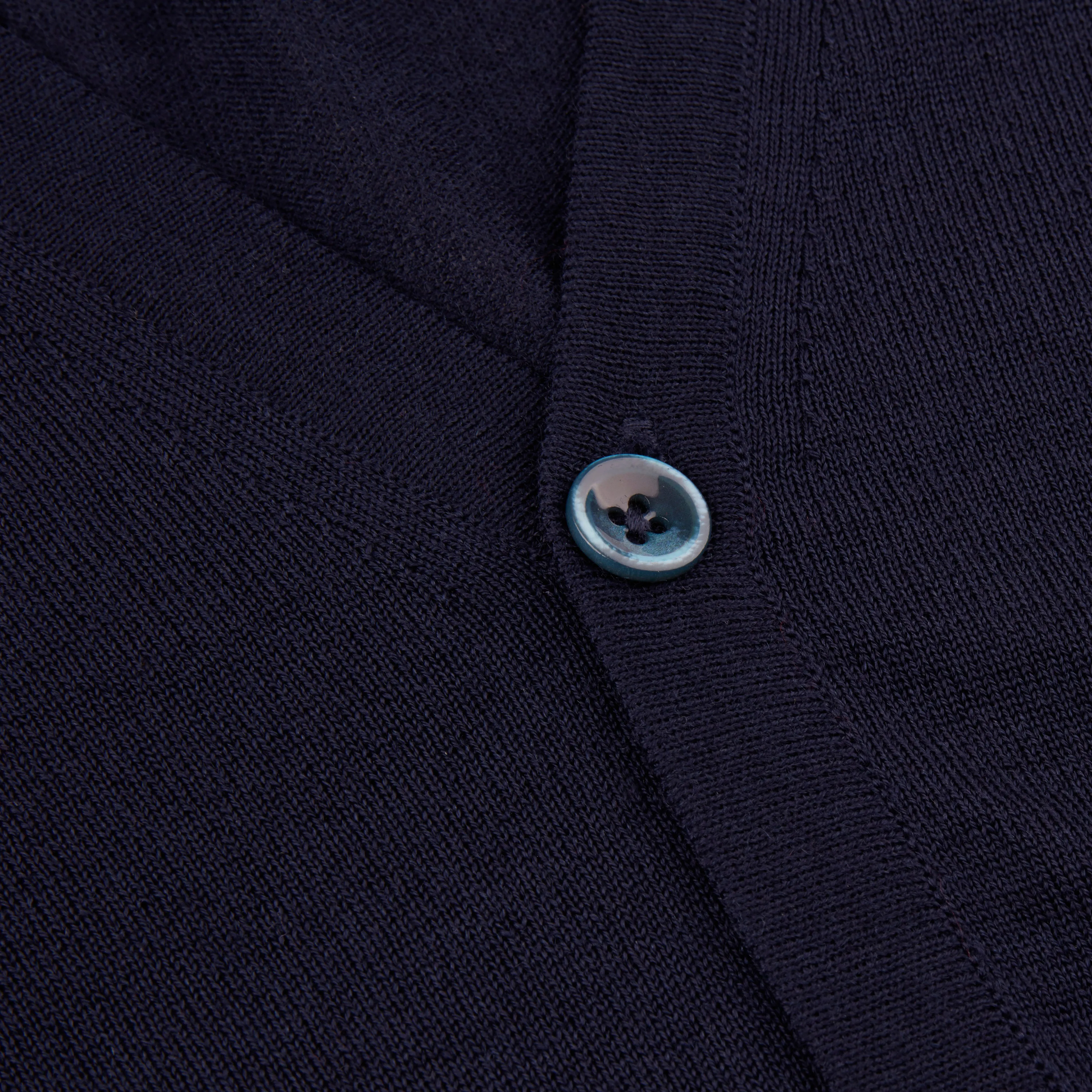 Stenströms Extrafine Merino Wool Cardigan - Navy