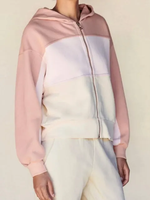 Sundry Track Jacket in Adobe/Eggshell