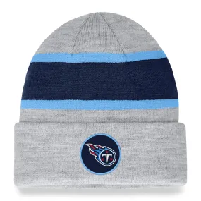 Tennessee Titans NFL UK Fanatics Branded Logo Cuffed Knit Hat - Heather Gray