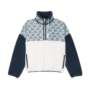 The Great Plush Terrain Half Zip in Falling Daisy Colorblock