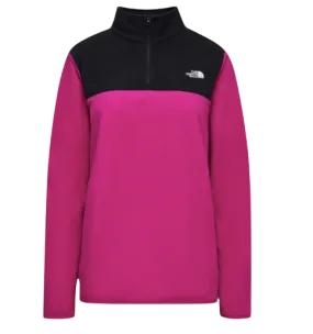 The North Face TKA Glacier Womens 1/4 Zip Fuschia Pink/TNF Black