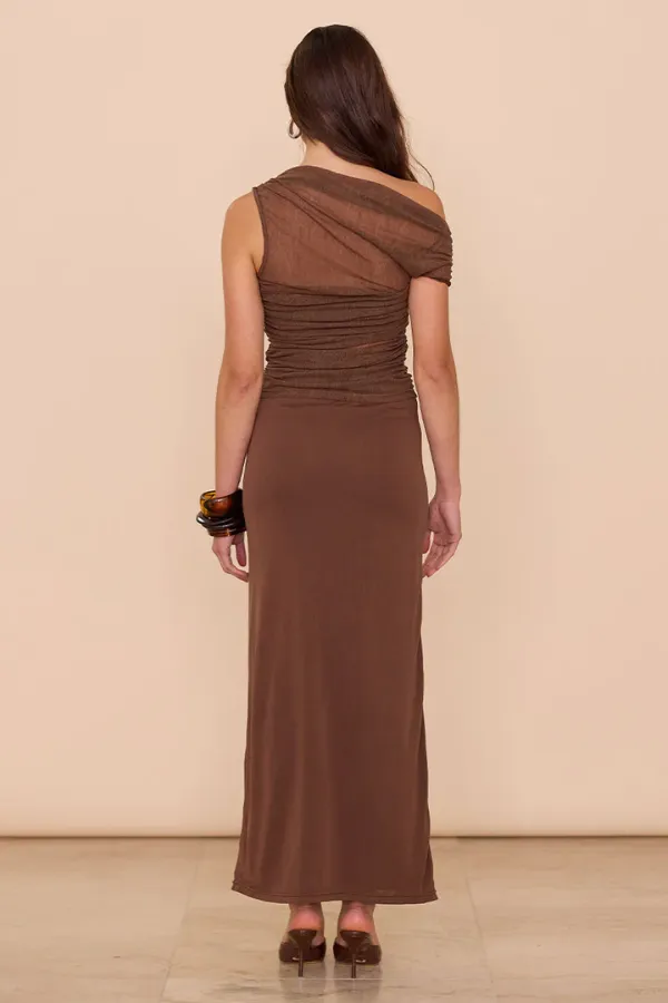 Thea Mesh Dress Coffee