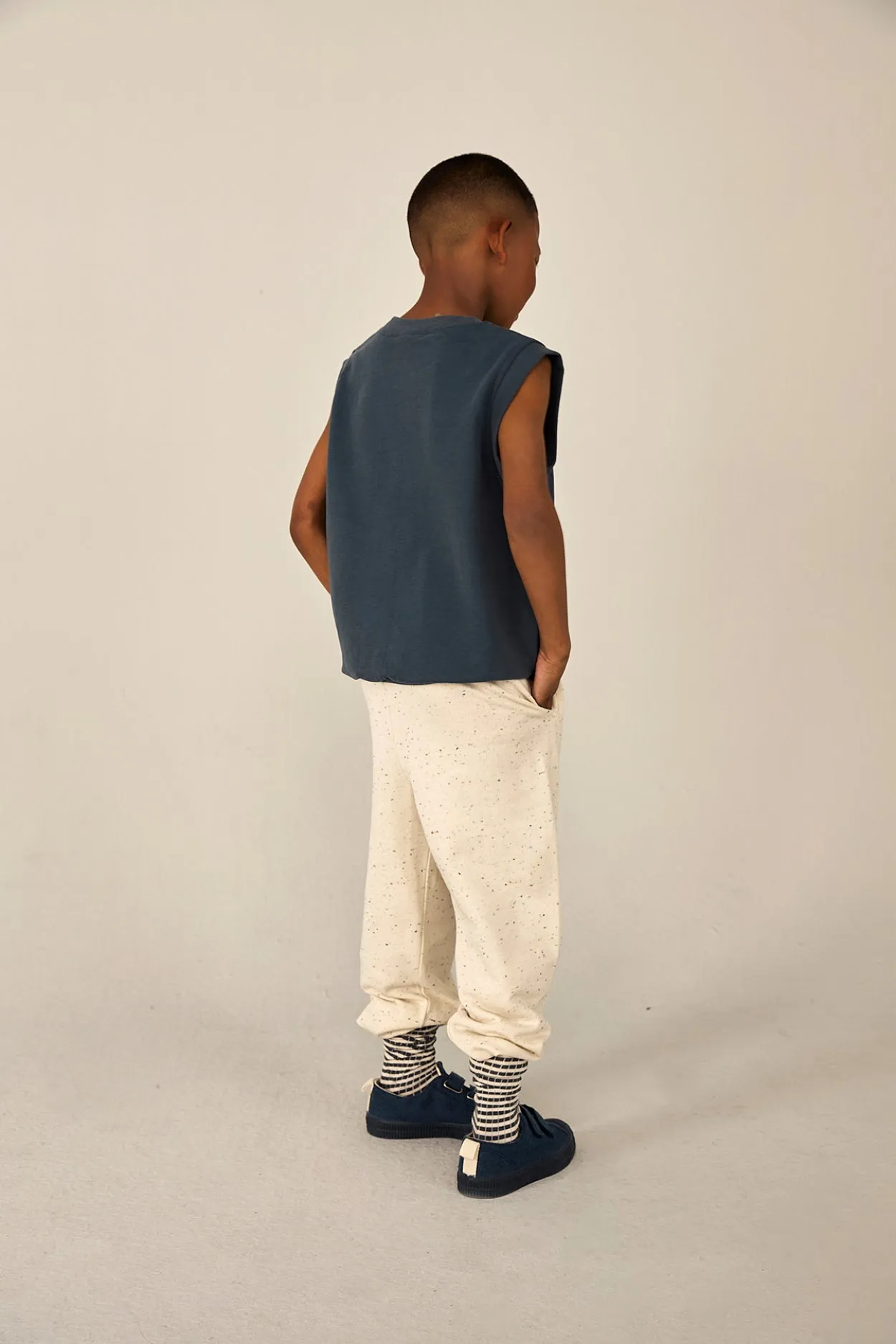 V-Neck Spencer | Blue Grey
