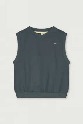 V-Neck Spencer | Blue Grey