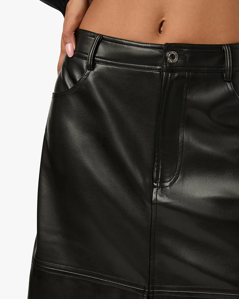 Vegan Leather Maxi Skirt