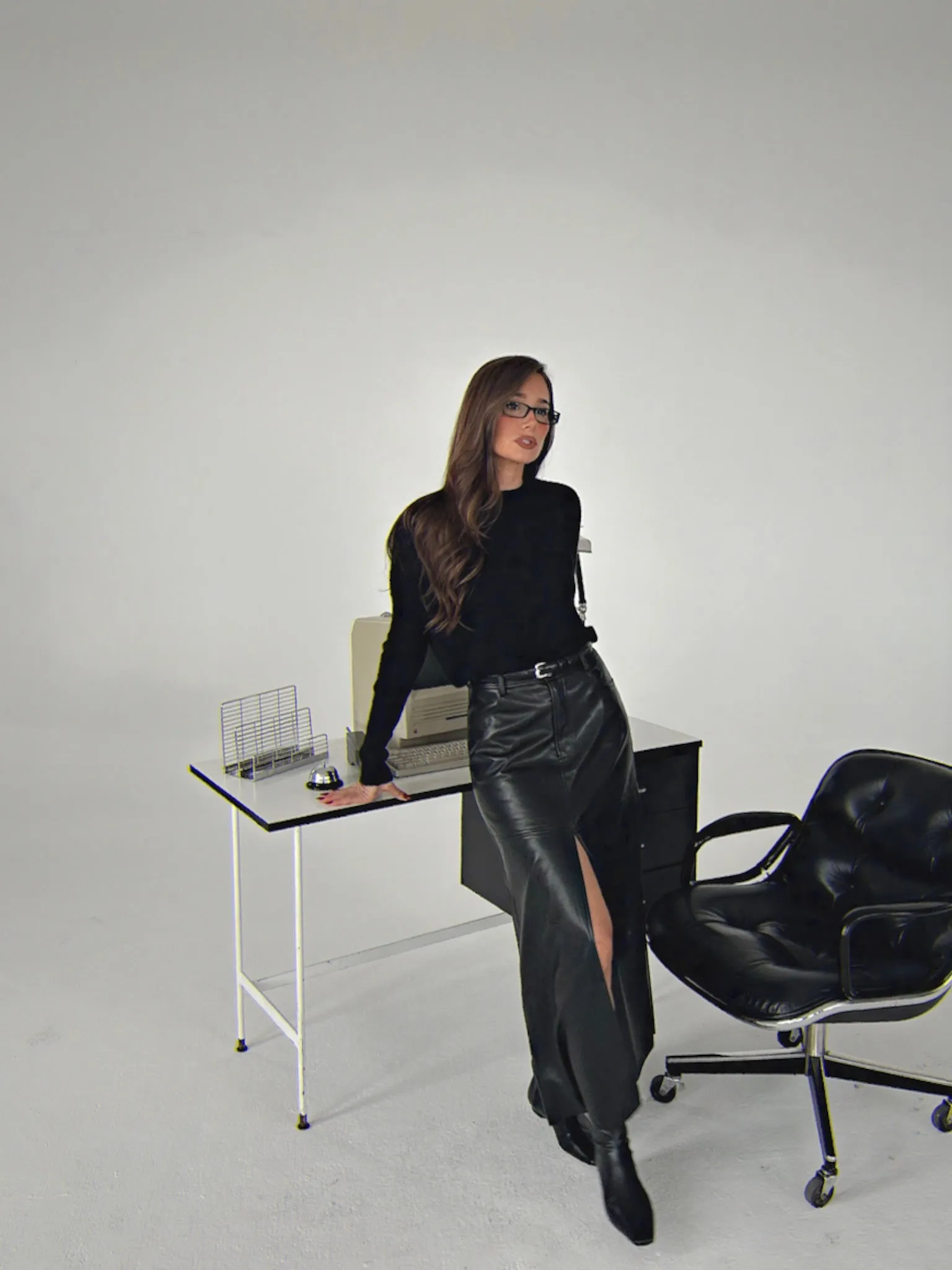 Vegan Leather Maxi Skirt
