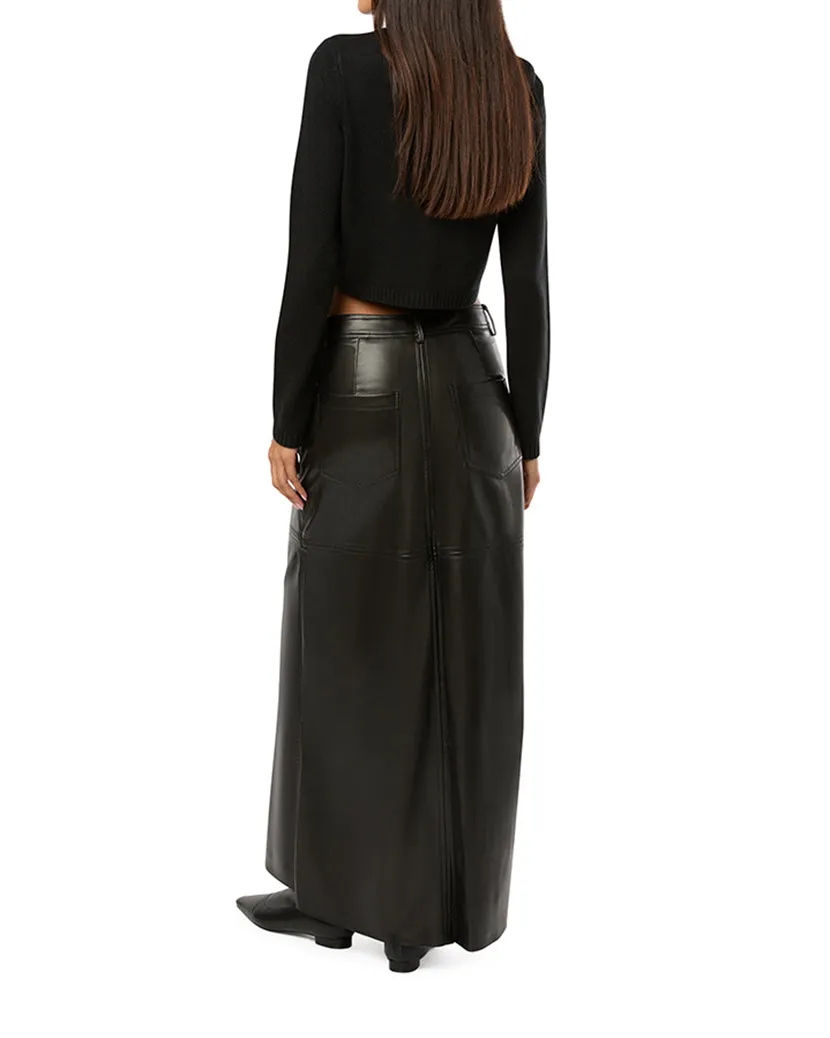 Vegan Leather Maxi Skirt
