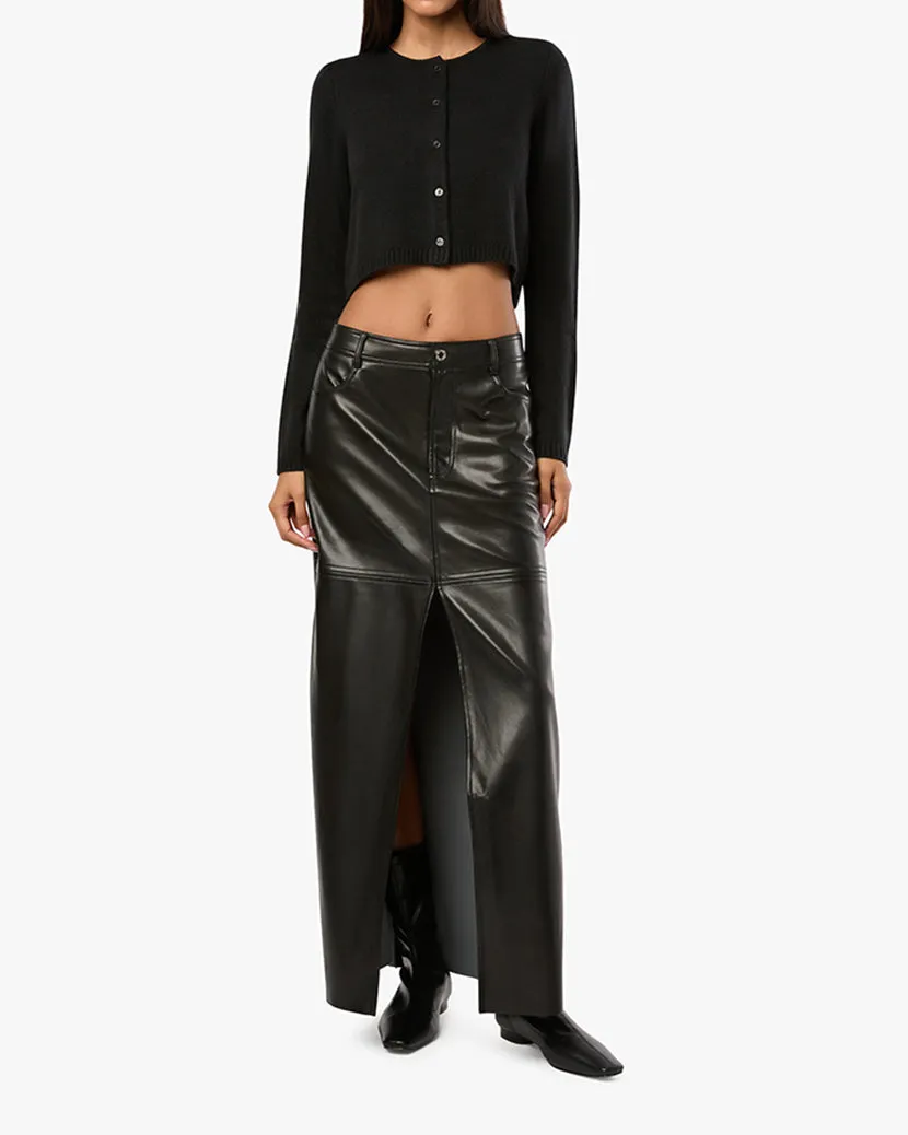 Vegan Leather Maxi Skirt