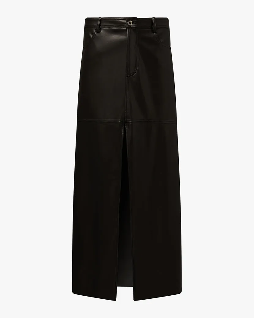 Vegan Leather Maxi Skirt