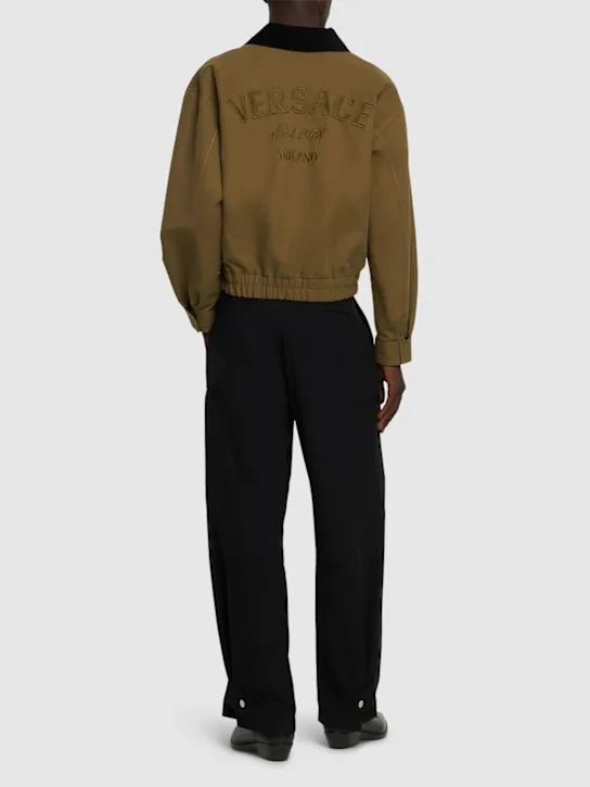 Versace   Double cotton zip-up jacket 
