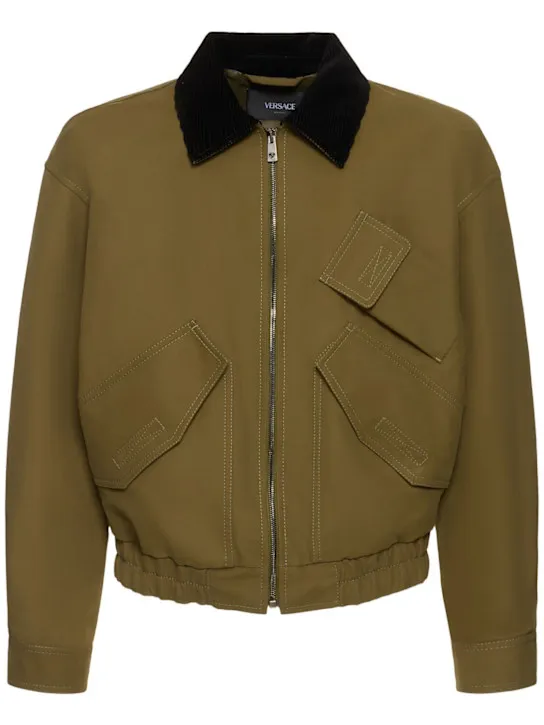 Versace   Double cotton zip-up jacket 
