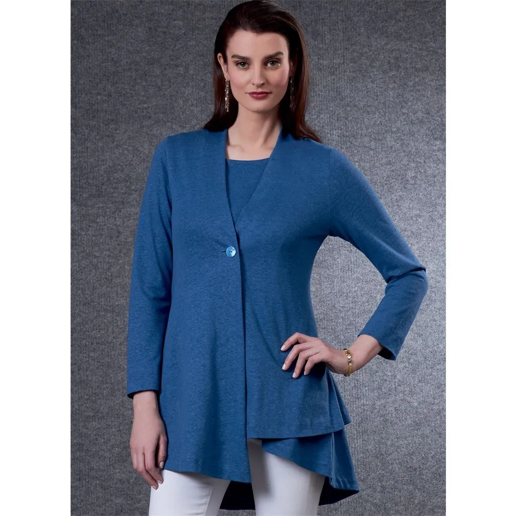 Vogue Pattern V1808 Misses' Cardigan & Tunics