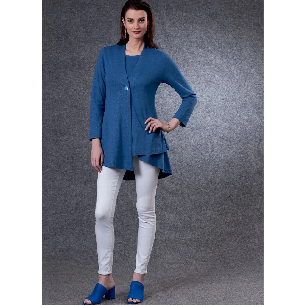 Vogue Pattern V1808 Misses' Cardigan & Tunics