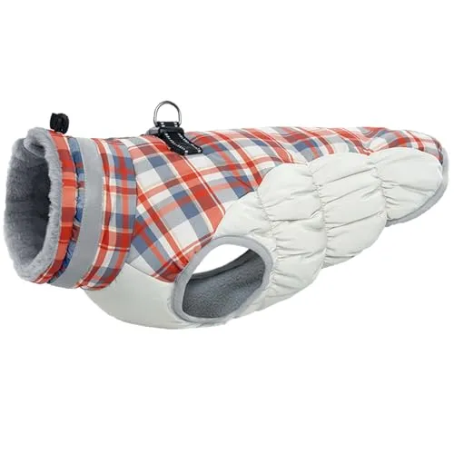 Warm Winter Dog Jacket with Built-in Harness Waterproof Windproof Reflective Fleece Vest with Zipper