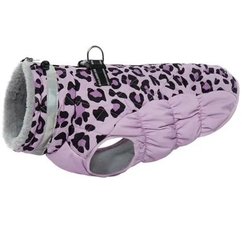 Warm Winter Dog Jacket with Built-in Harness Waterproof Windproof Reflective Fleece Vest with Zipper