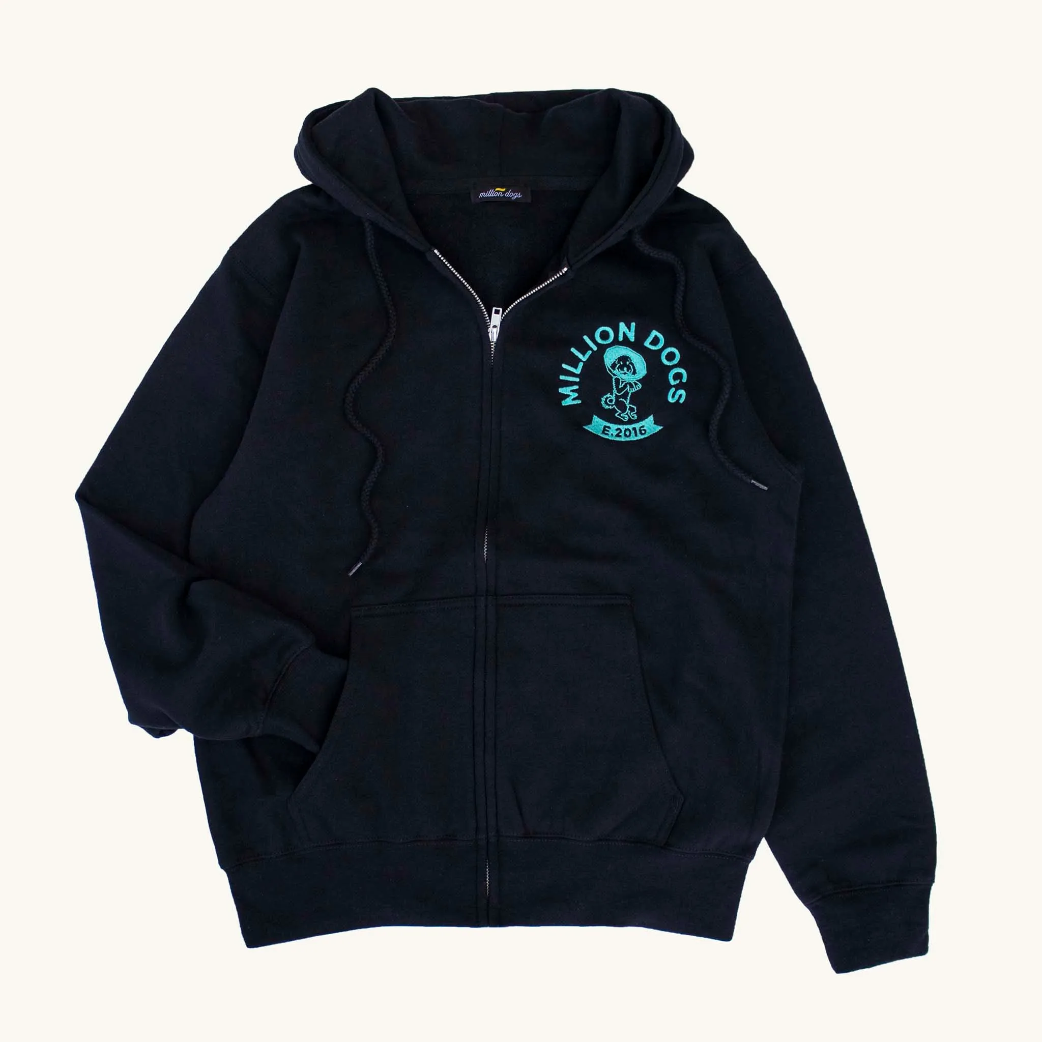 Women's Oversized Black Fleece Zip-Up Jacket