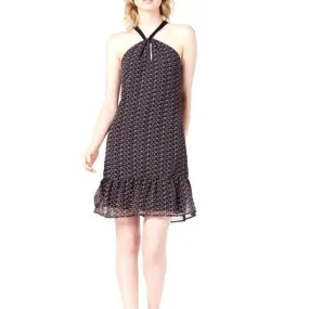 Women's Printed Casual Dress,Black