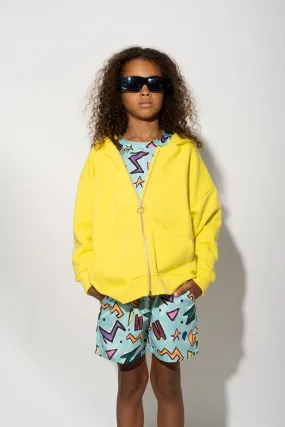 YELLOW JACKET WITH EMBROIDERED LOGO