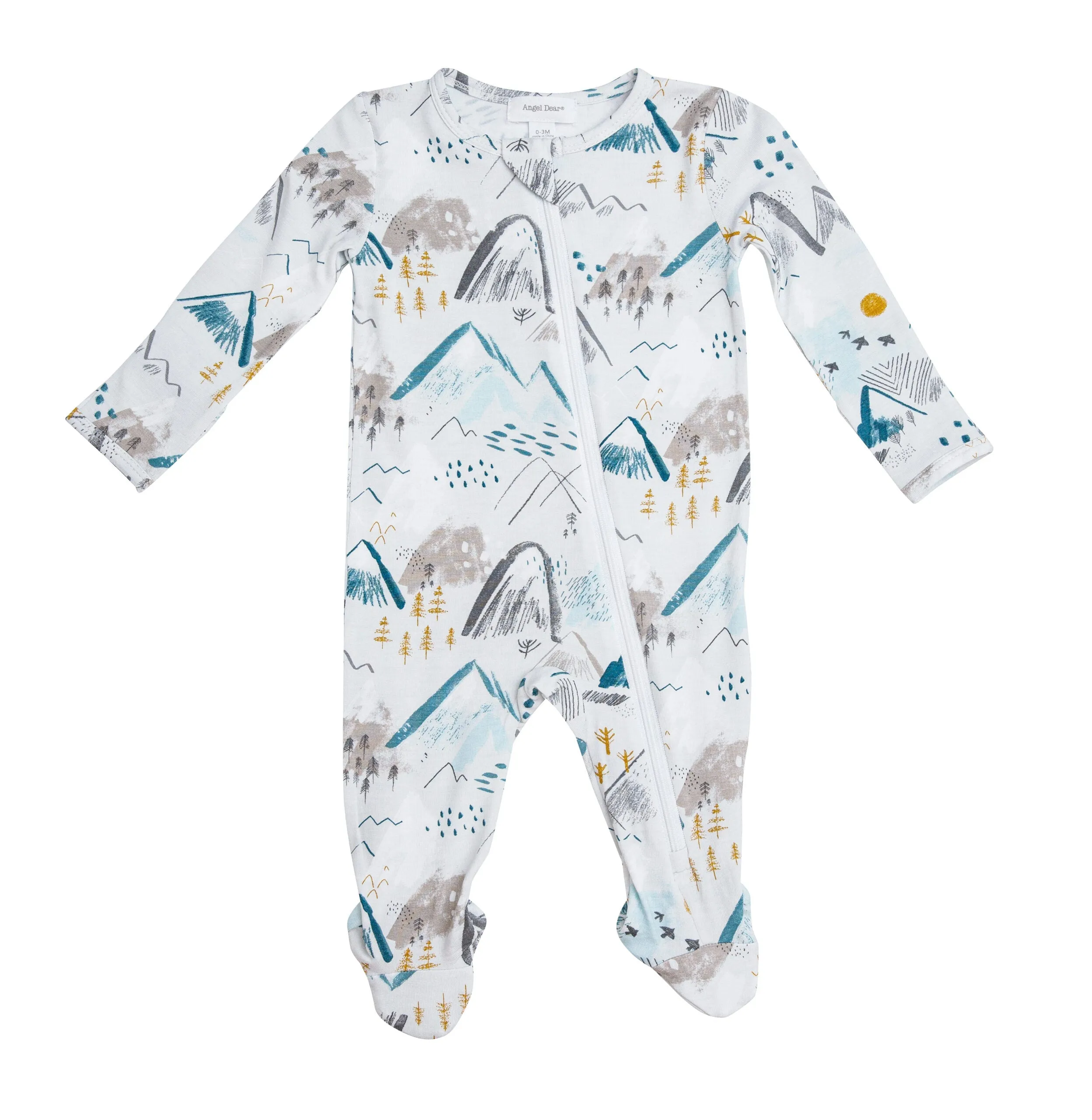 Zipper Footie - Organic Cotton - Prints